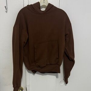 yeezy gap brown hoodie small or xs size